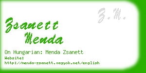 zsanett menda business card